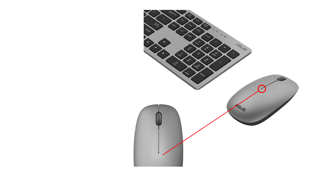 ASUS W5000 Wireless Keyboard & Mouse Set | Black | 2.4GHz Wireless