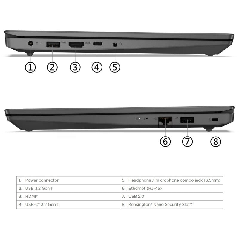 Lenovo V15 G4 IRU 13th gen Notebook i3-1315U 4.5GHz 8GB 256GB 15.6" FULL HD UHD BT Win 11 Home
