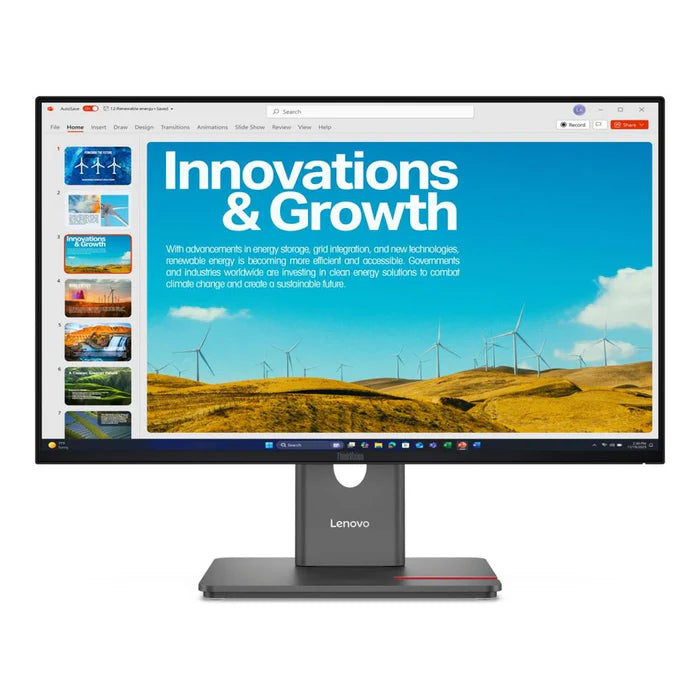 Lenovo ThinkVision P24QD-40 | 23.8″ QHD IPS Monitor | USB-C 140W PD | RJ-45 | DP Out | Pro Ergonomic Stand | 3-Year Warranty
