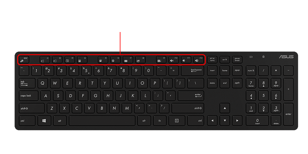 ASUS W5000 Wireless Keyboard & Mouse Set | Black | 2.4GHz Wireless